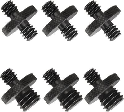 Dailygoods - 1/4 inch buitendraad - Schroefadapter - Aluminiumlegering - Zwart - Statiefaccessoire - Geschikt voor camerakooi en monopod