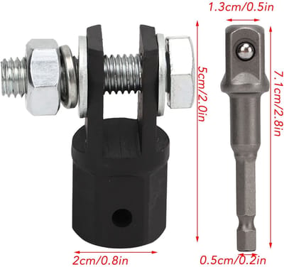 Dailygoods - 1/2 Inch Autoschaaraansluiting - Pneumatisch Gereedschap - Sterk Chroom Vanadium Staal - Geschikt voor Boormachines - 1/2 Inch Adapter -...