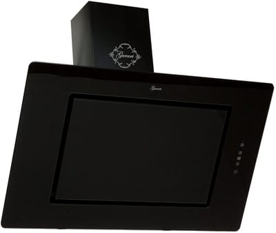GURARI Reikwijdte Afzuigkap GCH S 155 BL 90 Prime+Koolfilter, Afzuigkap 90 cm, zwart glas, 1000m³/h, 4 niveaus, Wandafzuigkap