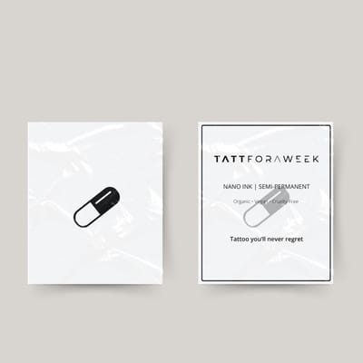 Tijdelijke tattoo pil | Neptattoo volwassenen | Tijdelijke tattoo voor volwassenen | Temporary tattoo | Plaktattoos voor volwassenen | Neptattoos | Probeer zorgeloos een tattoo | tattforaweek