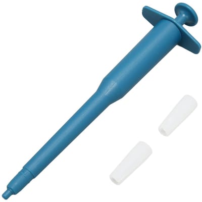 Distributeur de médicaments pour animaux de compagnie, poignée latérale, type presse, seringue intégrée, distributeur de pilules pour chats et chiens blue