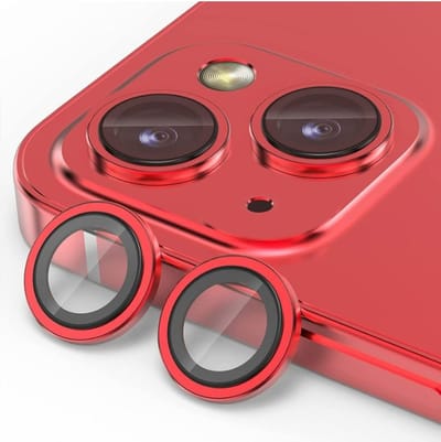 Solidenz Camera Lens Protector - Geschikt voor Apple iPhone 13 / 13 Mini - Rood