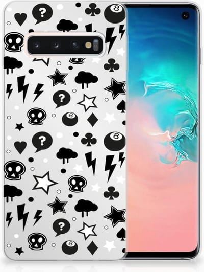 Silicone Back Case Samsung Galaxy S10 Silver Punk