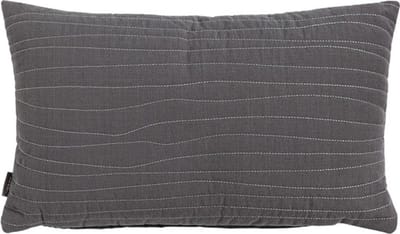Uneven Stitching Dark Grijs Kussen -30 X 50