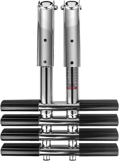 Bootladder 4 Stappen - Telescopische ladder - Veilig instappen - Eenvoudige installatie - Max 150kg - Zilver
