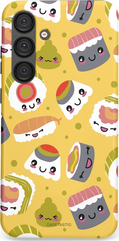 Casetastic Hoesje Geschikt voor Samsung S25 Plus - Stijlvolle Beschermende Duo-layer Case - Sushi vriendjes