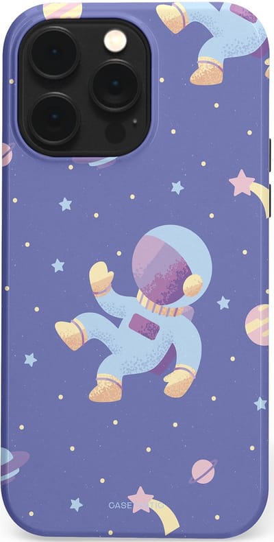 Casetastic Hoesje Geschikt voor Apple iPhone 14 Pro Max Magsafe - Stijlvolle Beschermende Duo-layer Case - Vliegen in de ruimte