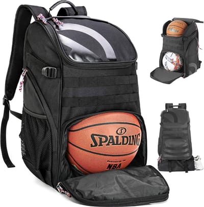 Grote Sport Rugzak met Balvak en Schoenenvak – 35L Gymtas voor Voetbal, Basketbal en Reizen