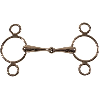 Mors pessoa met 3 holle ringen voor paard Umbria Equitazione