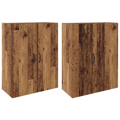 vidaXL - Wandkast - 2 - st - Oudhout - 69,5 - x - 34 - x - 90 - cm - Bewerkt - hout