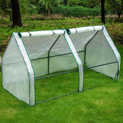 Draagbare Mini Kas - Kweekkas Tuinrek - Planten Beschermen - Versterkte Structuur - 945 inch - Raster Patroon