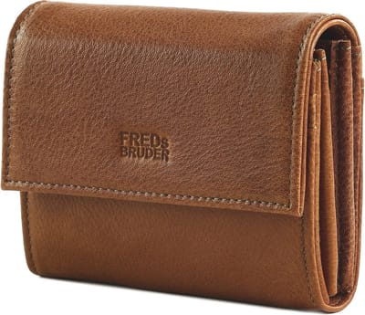 FREDsBRUDER Leren Portemonnee My Old Friend Flap Wallet Wood Brown Bruine
