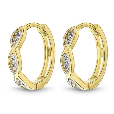 Juwelier Zwartevalk - 14 karaat gouden oorbellen met zirkonia 12.240--