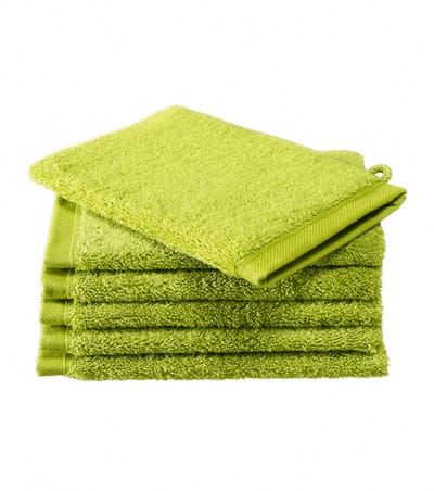 De Witte Lietaer Washandjes Contessa, Lime Green - 16 x 21 cm - 6 stuks - Katoen