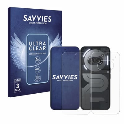 Savvies - Screenprotector voor Nothing Phone (2a) Plus (Voor+Achter) - Folie Beschermfolie transparant 6 Stuks