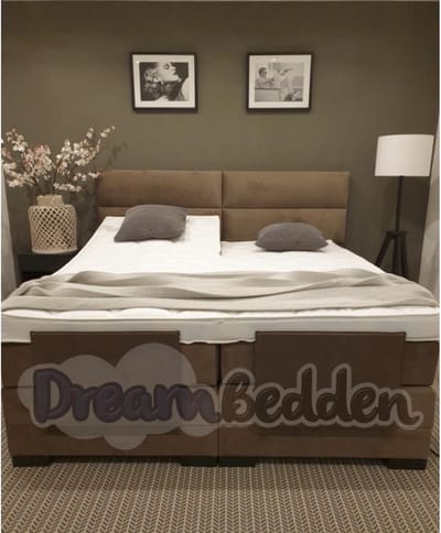 Elektrische Boxspring 140x210 Sienna incl. Meegestofferde 7-zones Pocketvering matrassen & HR55 koudschuim Bamboo exclusive splittopper.