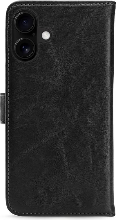 My Style Telefoonhoesje geschikt voor Apple iPhone 16 Hoesje | My Style Flex Wallet Bookcase Portemonnee | Pasjeshouder voor 3 Pasjes | Telefoonhoesje voor Pinpas / OV Kaart / Rijbewijs - Zwart