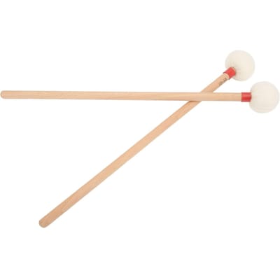 Lot de 2 maillets de batterie antidérapants avec tête en feutre et manche en bois, accessoires pour instruments de musique, noir white