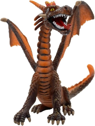 Bullyland 75595 – Speelfiguur Zittende Oranje Draak – ca. 8,7 cm – levensecht en detailrijk vormgegeven – ideaal als fantasiefiguur, decoratie of klein cadeautje voor kinderen vanaf 3 jaar.