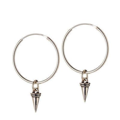Zilver Hoop met Hoorn 18 MM