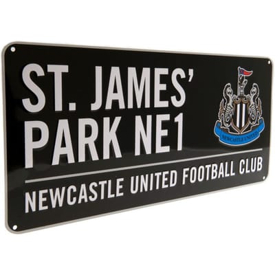 Newcastle United FC Straatnaambord One Size zwart/wit