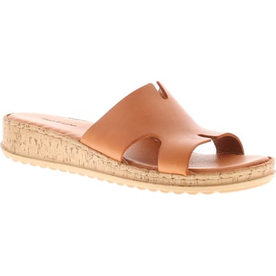 Hush Puppies Dames Sandalen Lage Hak Eloise Leer Instapper tan