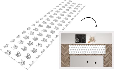 Keukenloper - Loper keuken - Vos - Patroon - Vormen - 200x50 cm - Keukenloper vinyl