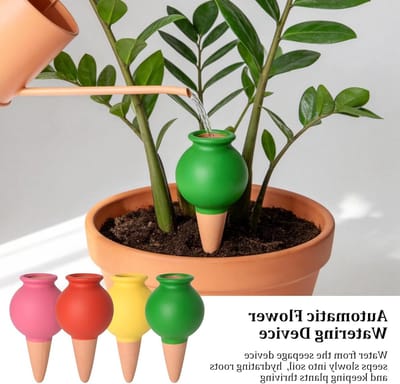 Automatisch irrigatiesysteem voor kamerplanten, 4 kleikegels, irrigatieballen, zelfbewatering voor planten - ShopVlot