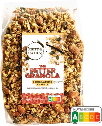 KarmaKarma granola amandelen & vanilla - Nutri-Score A - 4x 1kg