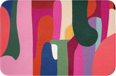 Badmat 60x40 cm - Antislip - Kleurvakken - Recht - Rond - Abstract - Badmatten voor badkamer - Badkamermat - Douchemat - Badkamer mat
