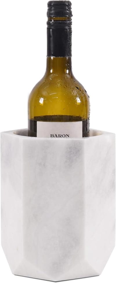 SnelShoppen - Marble Wijnkoeler 6.5 Inch - Handgemaakt, Geïsoleerd voor Champagne & Wijn - Luxe Koeler voor Bar Accessoires - Perfect voor Feesten, Ke