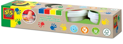 SES Creative - Eco - Vingerverf basis - 4 kleuren - Makkelijk Uitwasbaar