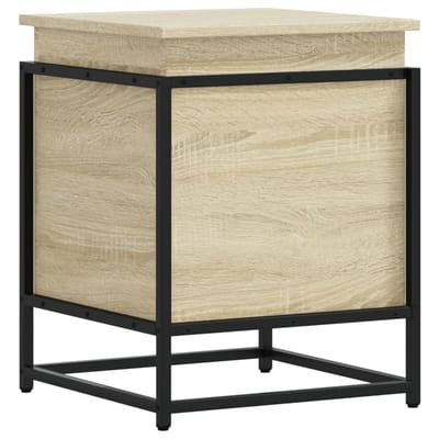 vidaXL - Opbergbox - met - deksel - 40x40x51,5 - cm - bewerkt - hout - sonoma - eiken