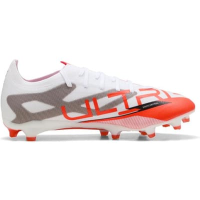 PUMA ULTRA 5 MATCH FG/AG Unisex Sportschoenen - PUMA White-PUMA Black-Glowing Red