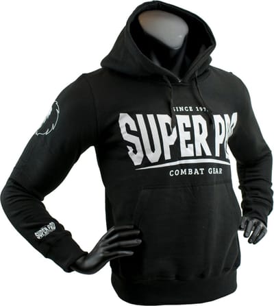 Super Pro Hoody S.P. Logo Zwart/Wit Medium