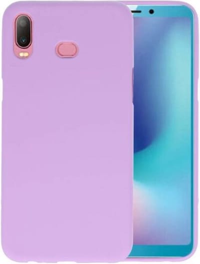 Hoesje Geschikt voor de Samsung Galaxy A6s - Backcover Color Telefoonhoesje - Paars