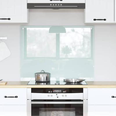 vidaXL - Keukenachterwand - Melk - 80 - x - 60 - cm - gehard - glas