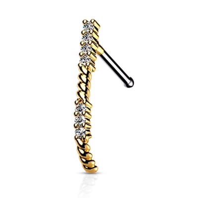 Neuspiercing PVD crawler 0.8x6 - goud - LMPiercings