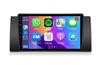 Autoradio 4/64GB met Carplay en Android auto | Geschikt voor Bmw X5 E53 en 5 en 7 serie E39, E38 1995-2006 | Radio scherm met Navigatie | 1995 1996 1997 1998 1999 2000 2001 2002 2003 2004 2005 2006 | M5