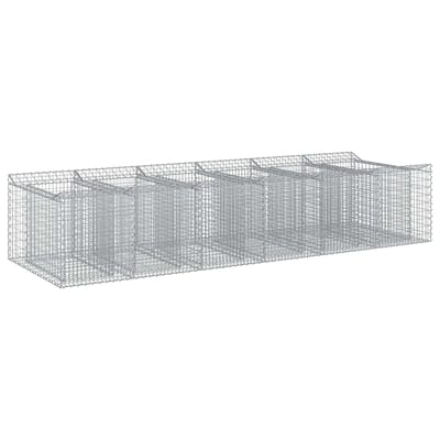 vidaXL - Gabion - verhoogd - bed - 2 - st - 300 - x - 100 - x - 60 - cm - Gegalvaniseerd - staal