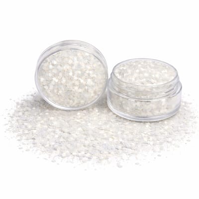 GlittersXL® Chunky Glitters (Wit) voor Lichaam en Gezicht - Biologisch Afbreekbaar Festival Glitters - Face & Body Jewels Make-up - Glittergel Tattoo - Carnaval Feest Dames Vrouwen