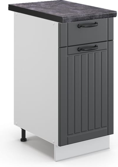 Vicco Fame-Line Keukenonderkast – 40 cm, WB Antraciet Antraciet landhuis