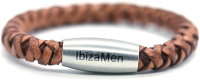 IbizaMen KIDS - jongens - armband - leer - cognac - vintage - 5mm