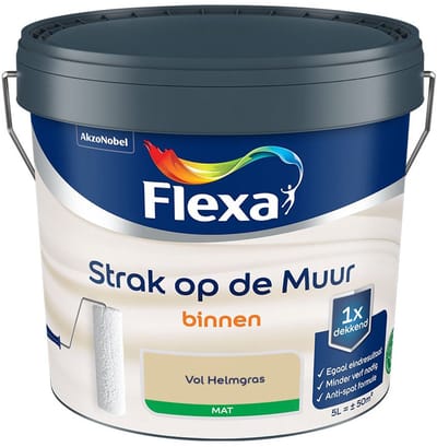 Flexa - Strak Op De Muur Binnen Mat - Vol Helmgras - Mengverf - 5 L