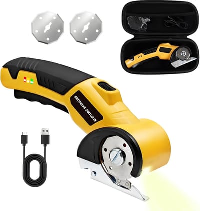 Draadloze elektrische scharen, 4.2V/2.0Ah snijgereedschap met LED, ideaal voor stof, leer en karton