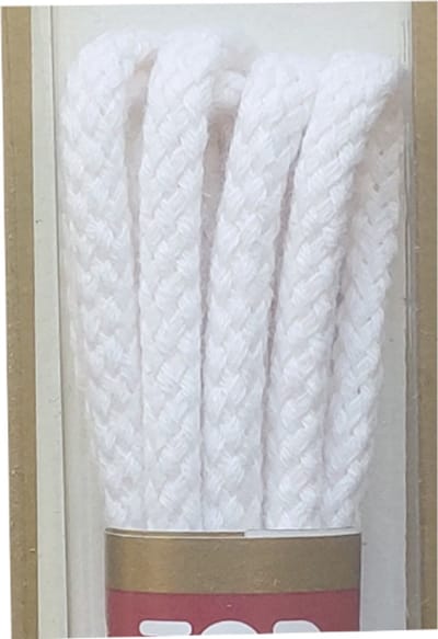 Ronilux Veter - Wit - Rond - Koord Veters - Lengte 90 cm - Dikte 4 mm - Schoenveter