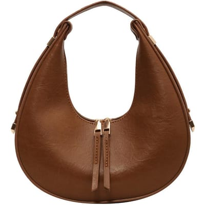 Dames Zacht Leer Knoedel Tas Schoudertas, Grote Capaciteit Forensentas, Handtas, Trendy Halve Maan Tas Voor Vrouwen, Tas Voor Vrouwen Elegant