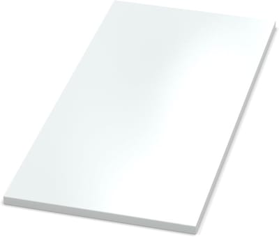 Tafelblad Spaanplaat - Werkblad Bureau - Kantoor Keuken - Vochtbestendige Rand - 80x70 cm - Wit