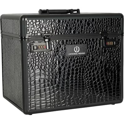 Imperial Riding - Grooming Box Shiny - Black / Black Croco