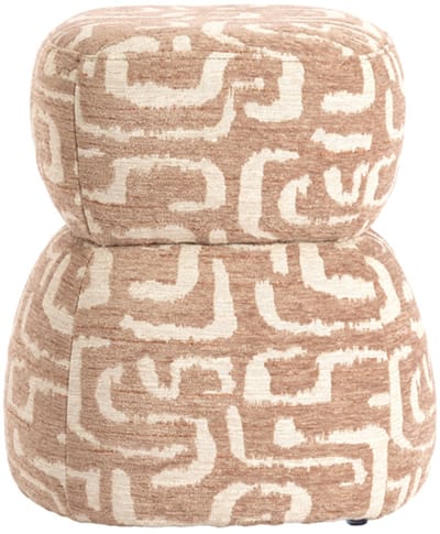 Light&living Poef Ø40x46 cm LEYLA terra+beige